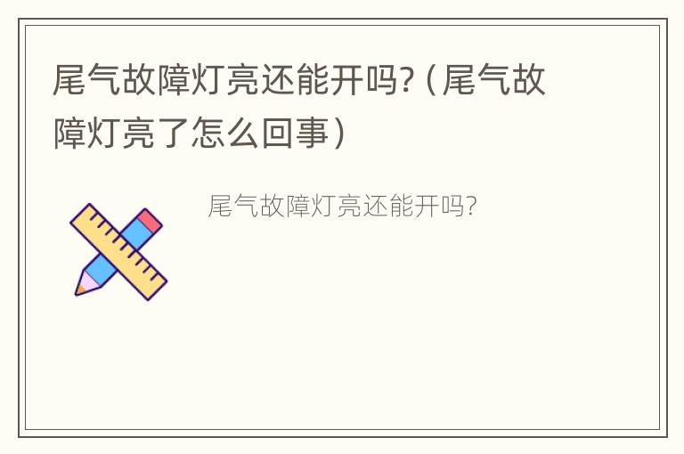 尾气故障灯亮还能开吗?（尾气故障灯亮了怎么回事）