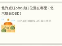 北汽威旺obd接口位置在哪里（北汽威旺OBD）