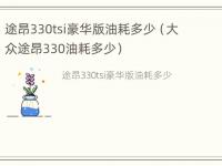 途昂330tsi豪华版油耗多少（大众途昂330油耗多少）