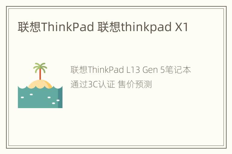 联想ThinkPad 联想thinkpad X1