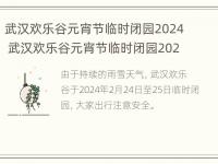 武汉欢乐谷元宵节临时闭园2024 武汉欢乐谷元宵节临时闭园2024年11月