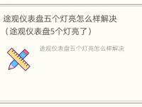 途观仪表盘五个灯亮怎么样解决（途观仪表盘5个灯亮了）