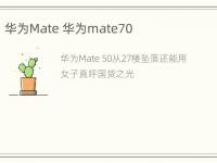 华为Mate 华为mate70