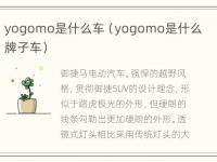 yogomo是什么车（yogomo是什么牌子车）