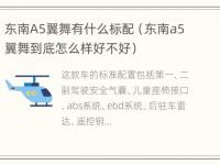 东南A5翼舞有什么标配（东南a5翼舞到底怎么样好不好）