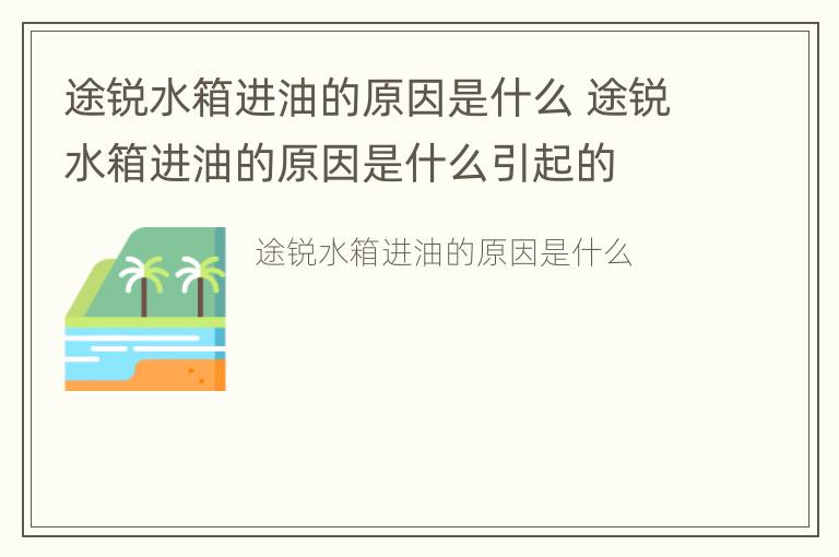 途锐水箱进油的原因是什么 途锐水箱进油的原因是什么引起的