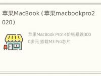 苹果MacBook（苹果macbookpro2020）