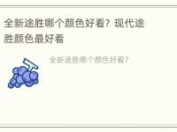 全新途胜哪个颜色好看？ 现代途胜颜色最好看