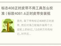 标志408正时皮带不用工具怎么校准（标致4081.6正时皮带安装视频）