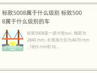 标致5008属于什么级别 标致5008属于什么级别的车