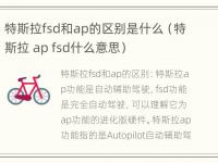 特斯拉fsd和ap的区别是什么（特斯拉 ap fsd什么意思）