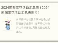 2024南阳赏花活动汇总表（2024南阳赏花活动汇总表图片）