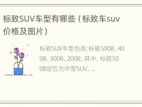 标致SUV车型有哪些（标致车suv价格及图片）