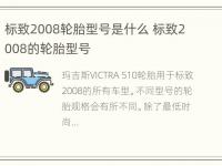 标致2008轮胎型号是什么 标致2008的轮胎型号