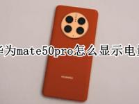 华为mate50pro怎么显示电量 华为mate20pro怎么显示电量