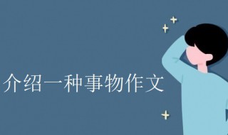 介绍一种事物作文400 介绍一种事物作文400字小学生