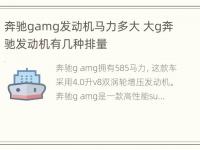 奔驰gamg发动机马力多大 大g奔驰发动机有几种排量