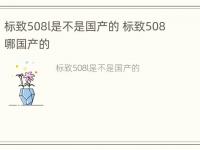 标致508l是不是国产的 标致508哪国产的