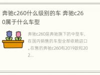 奔驰c260什么级别的车 奔驰c260属于什么车型