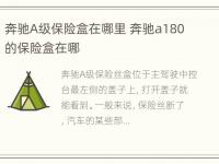 奔驰A级保险盒在哪里 奔驰a180的保险盒在哪