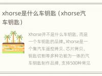 xhorse是什么车钥匙（xhorse汽车钥匙）