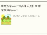 乘龙货车warn灯亮原因是什么 乘龙故障码warn