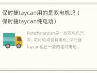 保时捷taycan用的是双电机吗（保时捷taycan纯电动）