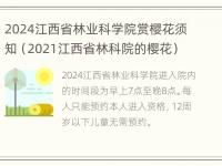 2024江西省林业科学院赏樱花须知（2021江西省林科院的樱花）