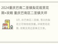 2024重庆巴南二圣镇梨花观赏花期+攻略 重庆巴南区二圣镇天坪梨园