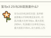 宝马x3 25i与28i区别是什么？