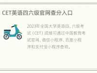 CET英语四六级官网查分入口