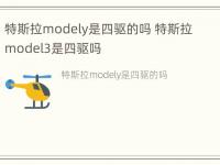 特斯拉modely是四驱的吗 特斯拉model3是四驱吗