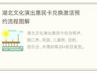 湖北文化演出惠民卡兑换激活预约流程图解