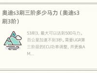 奥迪s3刷三阶多少马力（奥迪s3刷3阶）