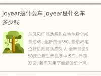 joyear是什么车 joyear是什么车多少钱