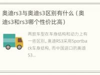 奥迪rs3与奥迪s3区别有什么（奥迪s3和rs3哪个性价比高）