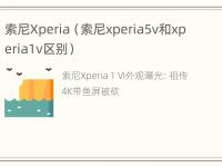 索尼Xperia（索尼xperia5v和xperia1v区别）