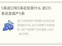 5系进口和5系区别是什么 进口5系还是国产5系