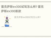 雷克萨斯ex300试驾怎么样? 雷克萨斯ex300新款