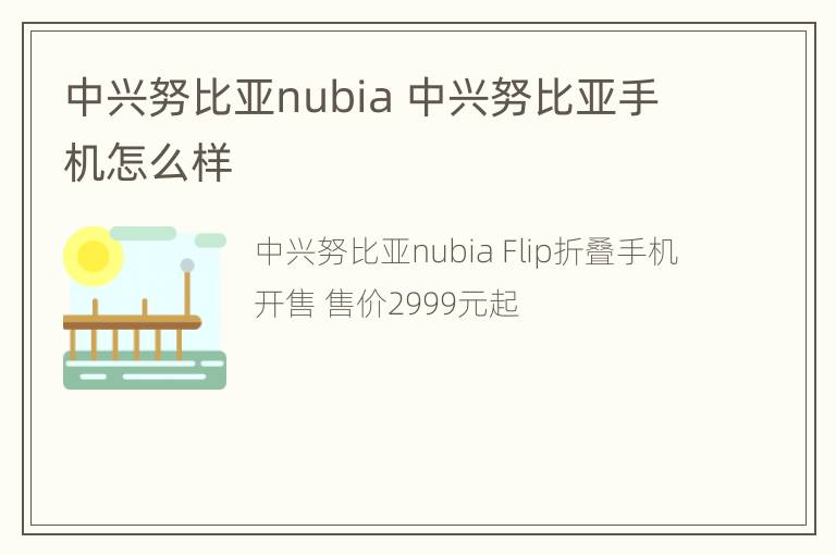 中兴努比亚nubia 中兴努比亚手机怎么样