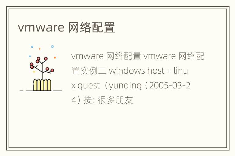 vmware 网络配置