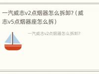 一汽威志v2点烟器怎么拆卸?（威志v5点烟器座怎么拆）