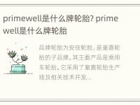 primewell是什么牌轮胎? primewell是什么牌轮胎