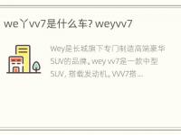 we丫vv7是什么车? weyvv7