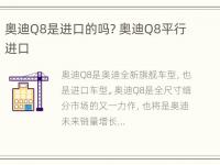 奥迪Q8是进口的吗? 奥迪Q8平行进口