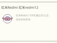 红米Redmi 红米redmi12