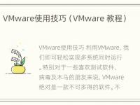 VMware使用技巧（VMware 教程）