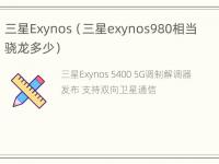 三星Exynos（三星exynos980相当骁龙多少）