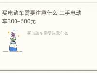 买电动车需要注意什么 二手电动车300~600元