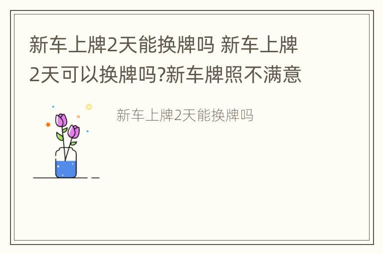 新车上牌2天能换牌吗 新车上牌2天可以换牌吗?新车牌照不满意能换吗